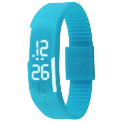 Digital LED Sports Watch - Silicone Strap Wristwatch for Kids, Boys, Girls, Men & Women