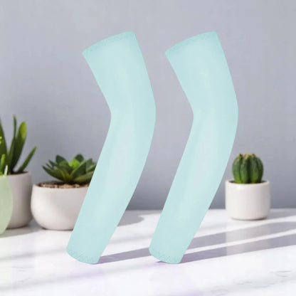 Children's Ice Silk Cooling Arm Sleeves - Quick-Dry UV Protection Cycling Arm Guards for Girls Outdoor Sports (1 Pair)