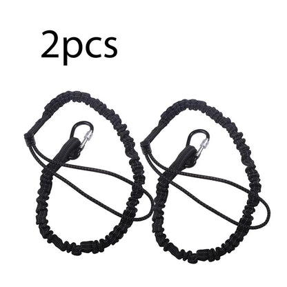 Anti-Fall Safety Lanyard with Carabiner Hook - Bungee Tether Tool Rope for Climbing, Aerial Work & Working at Heights Accessories
