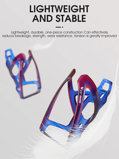 Ultralight Bicycle Water Bottle Cage - Colorful Gradient PC Plastic Holder for MTB & Road Bike - Universal Fit Bottle Bracket