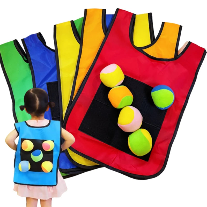 Sticky Ball Vest Set - Outdoor Sports Game for Kids | Parent-Child Interactive Exercise Toy | Safe Physical Activity Gift