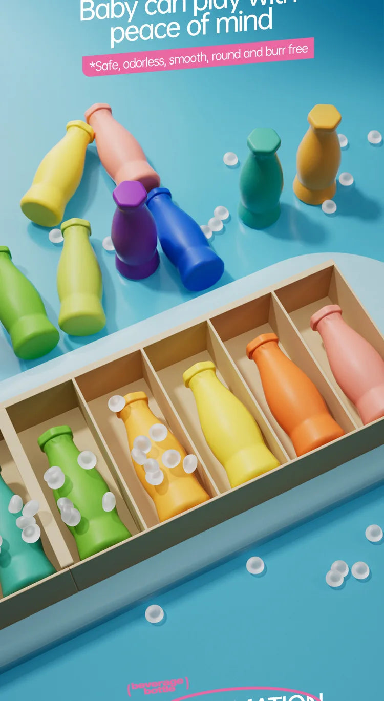 Children's Beverage Color Matching Memory Game - Interactive Board Puzzle Toy