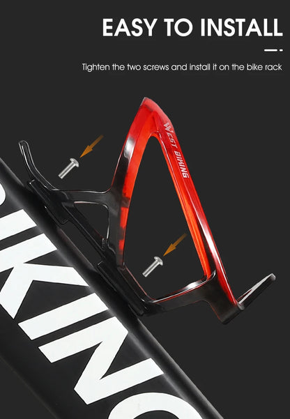 Ultralight Bicycle Water Bottle Cage - Colorful Gradient PC Plastic Holder for MTB & Road Bike - Universal Fit Bottle Bracket