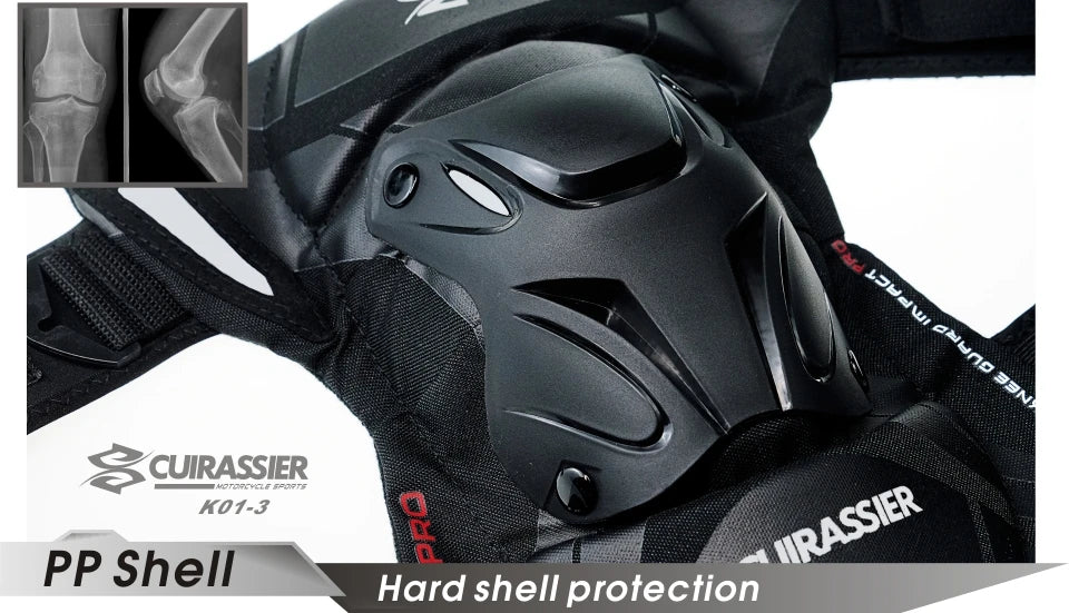 Cuirassier MX Motorcycle Knee Pads - Night Reflective Motocross Racing Guards Protection