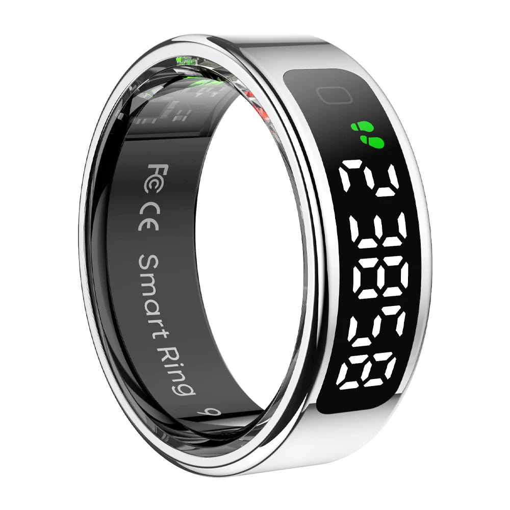 COLMI R12 Smart Ring 2025 - Touch Display Screen, Wireless Charging, Health Tracking, 5ATM Waterproof for Men & Women