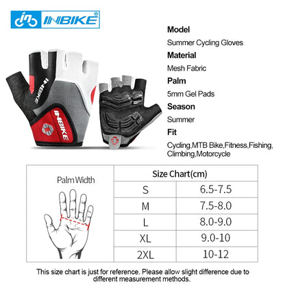 Half-Finger Gel Cycling Gloves - Shockproof Padded Sport Gloves for Men & Women