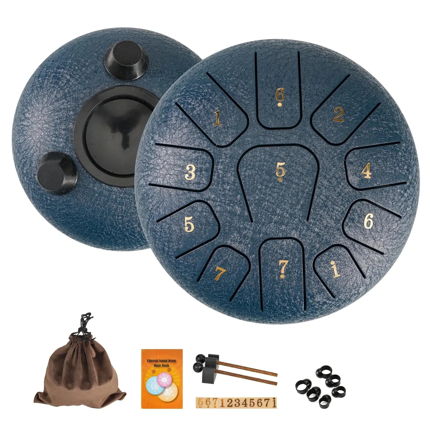 11-Note Steel Tongue Drum - 6 Inch Professional Sound Healing Instrument with Tuning Kit for Yoga, Meditation & Anxiety Relief