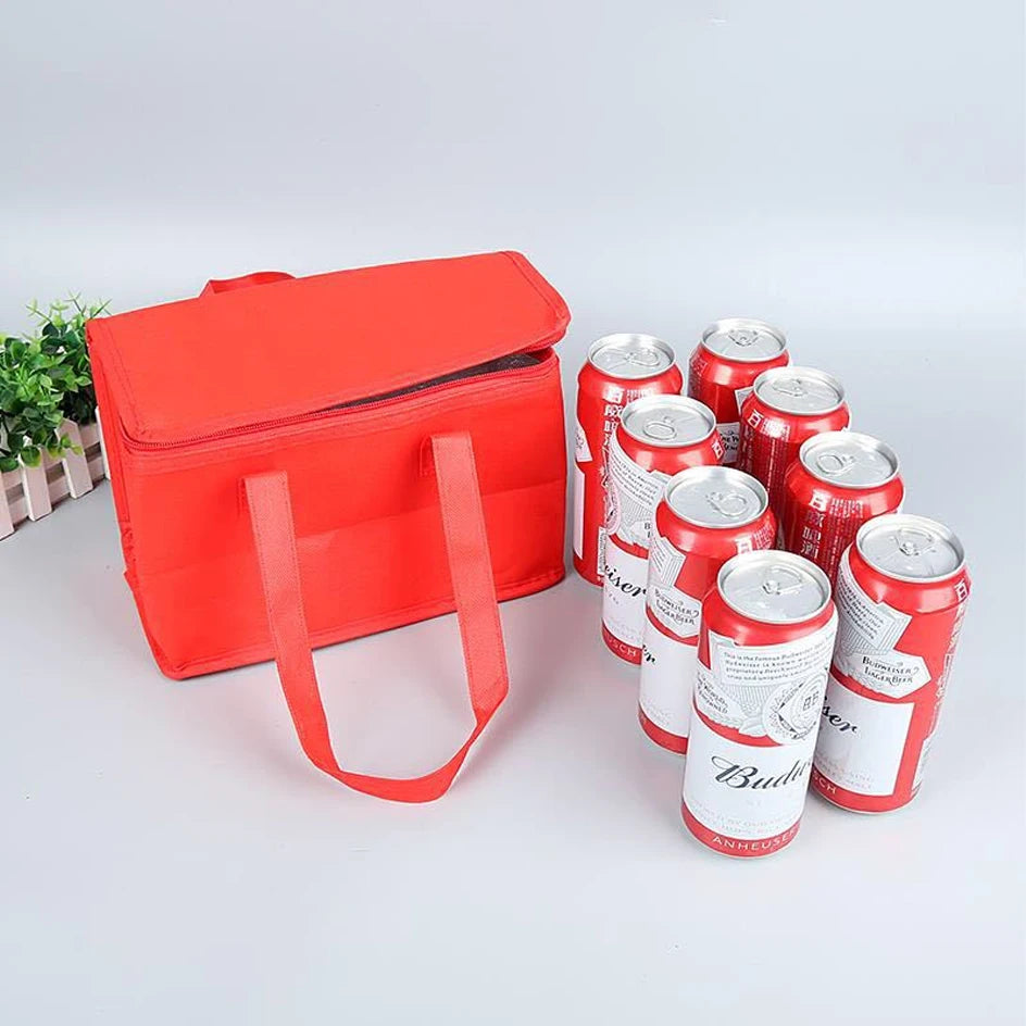 Insulated Cooler Bag - Portable Thermal Food & Drink Carrier for Picnics, Lunch & Beer Delivery