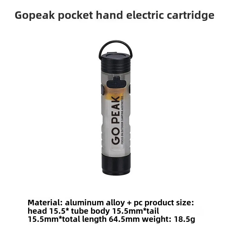 USB Rechargeable LED Mini Flashlight - Gopeak Pocket Keychain Torch with 5050 Chip, Long Endurance for Outdoor Hiking Camping Emergency Trail