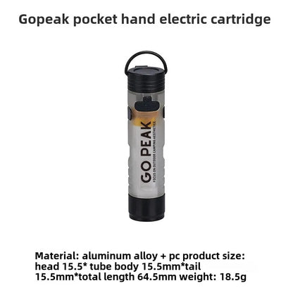 USB Rechargeable LED Mini Flashlight - Gopeak Pocket Keychain Torch with 5050 Chip, Long Endurance for Outdoor Hiking Camping Emergency Trail
