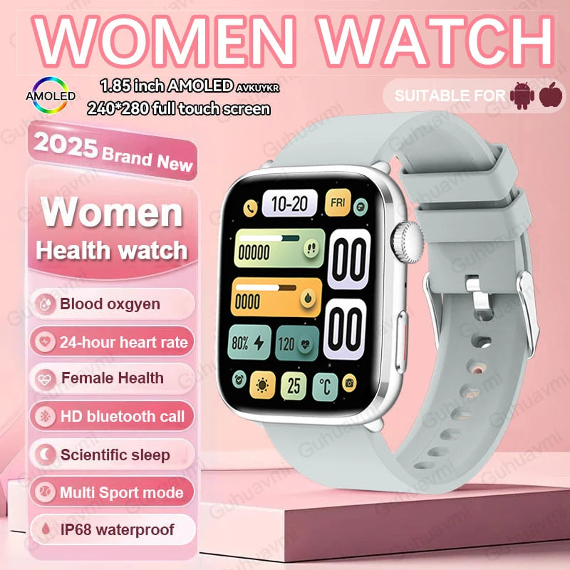 AI Smart Health Watch - HRV+PPG Blood Pressure & Heart Rate Monitor with IP68 Waterproof & NFC