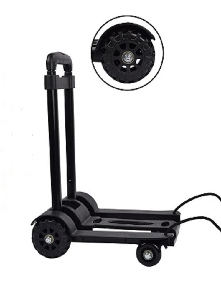 Foldable Shopping Cart with 2/4 Wheels - Portable Household Grocery & Luggage Trolley