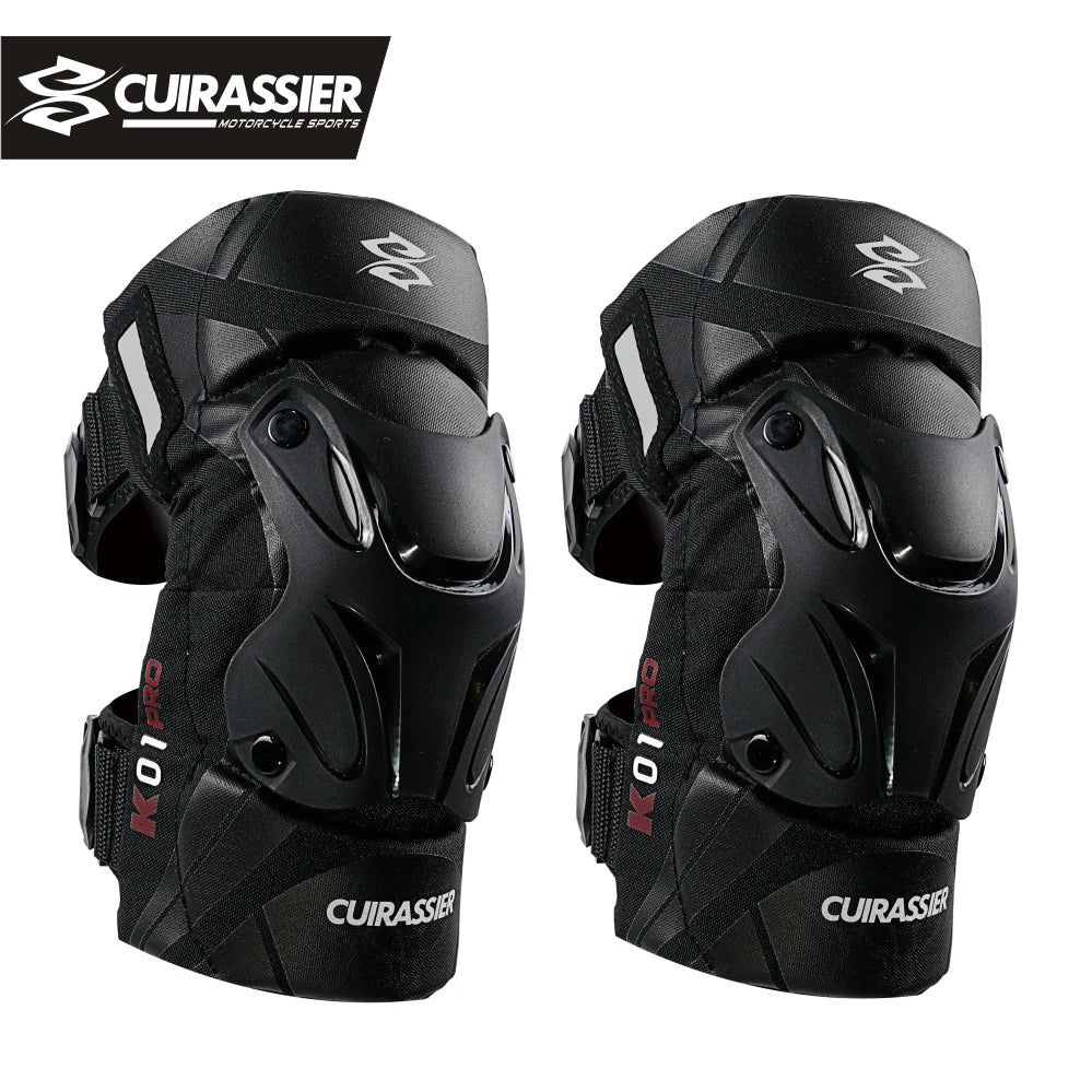 Cuirassier MX Motorcycle Knee Pads - Night Reflective Motocross Racing Guards Protection