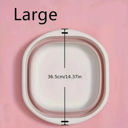 Space-Saving Collapsible Storage Baskets - 3 Pack Multi-Purpose Wash Tubs for Laundry, Camping, Fruits & Home Organization