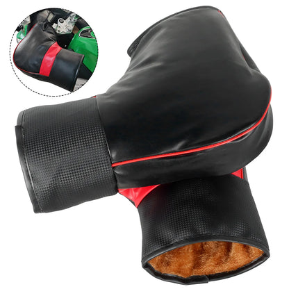 Motorcycle Handlebar Muffs - Thick Warm Rainproof Winter Gloves for Scooter & Motorcycle (1 Pair)