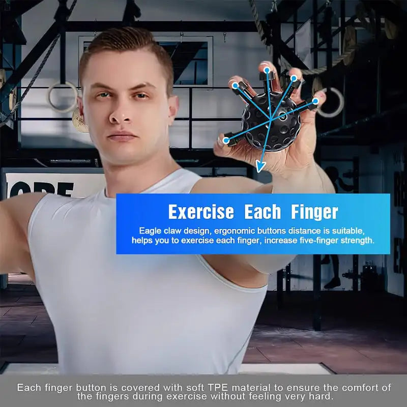 Five-Finger Hand Exerciser - Strengthening Grip Trainer for Rock Climbing & Hand Clamp Training