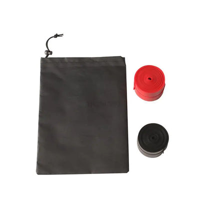 Muscle Floss Bands - 2-Pack Compression Wraps with Travel Bag for Recovery & Flexibility (Red/Black)