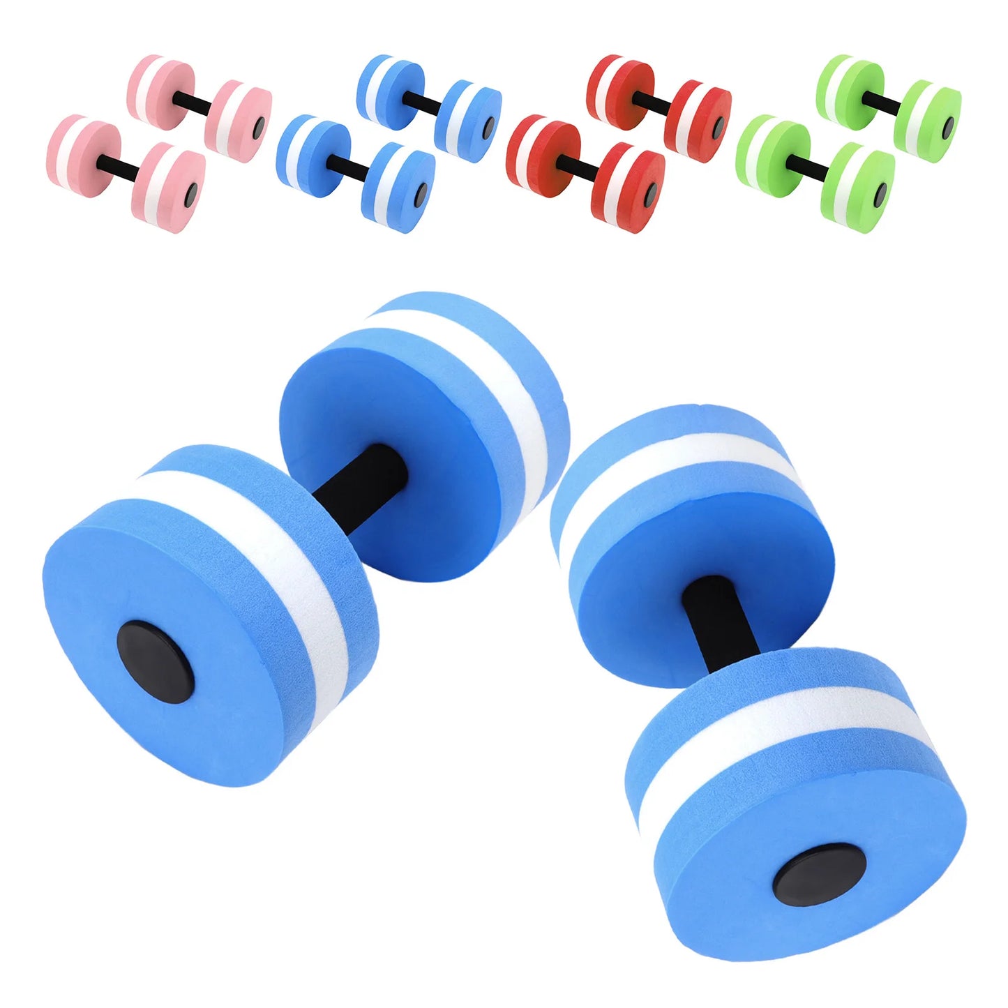 2pcs EVA Water Floating Dumbbells - 15cm x 27cm Foam Aquatic Fitness Weights for Pool Aerobics & Water Exercise