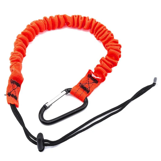 Heavy-Duty Safety Harness for Aerial Work - Elastic Buffer Sling Belt with Anti-Fall Carabiner Hook and Rope Protection System