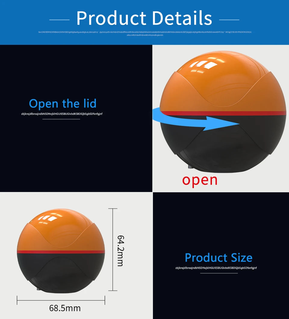 WiFi Fish Finder 100M - Wireless Sonar Echo Finder for Lake & Sea Fishing (iOS & Android)