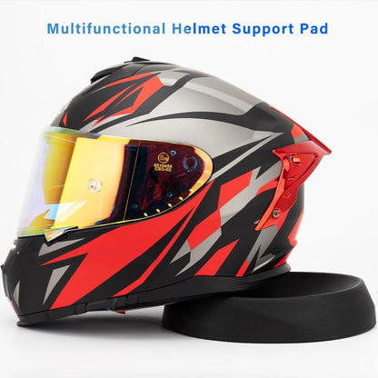 SOMAN Portable Motorcycle Helmet Stand - Donut Ring Support Pad - Scratch-Resistant Anti-Skid Protection