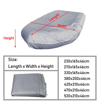 Inflatable Boat Cover - V-Shape Waterproof Dustproof UV-Resistant Protection for Dinghies, Fishing Boats, and Kayaks