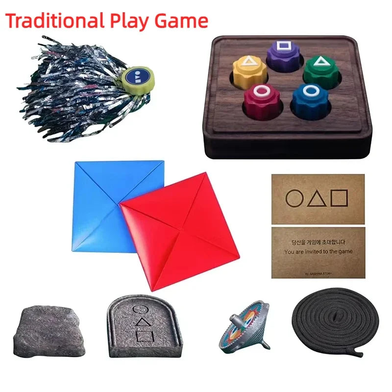 Traditional Play Game Fun Gonggi Jack Stone Pebbles Set - Hand Eye Coordination Training Toy