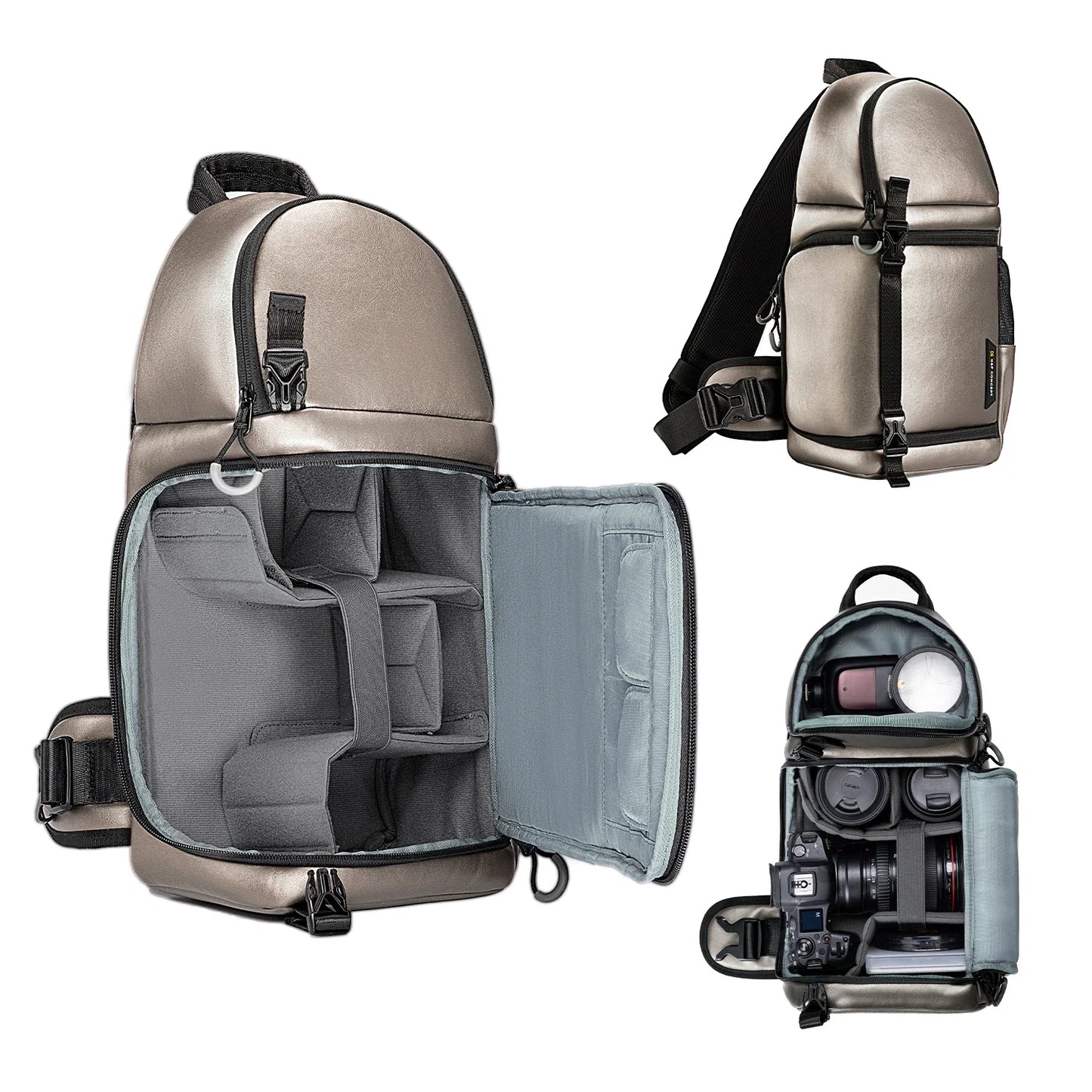 Camera Sling Backpack 10L - Waterproof DSLR/SLR Photography Bag