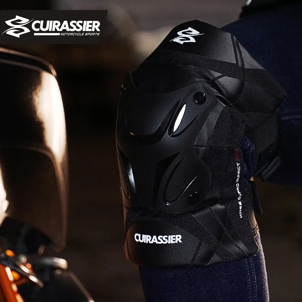 Cuirassier MX Motorcycle Knee Pads - Night Reflective Motocross Racing Guards Protection