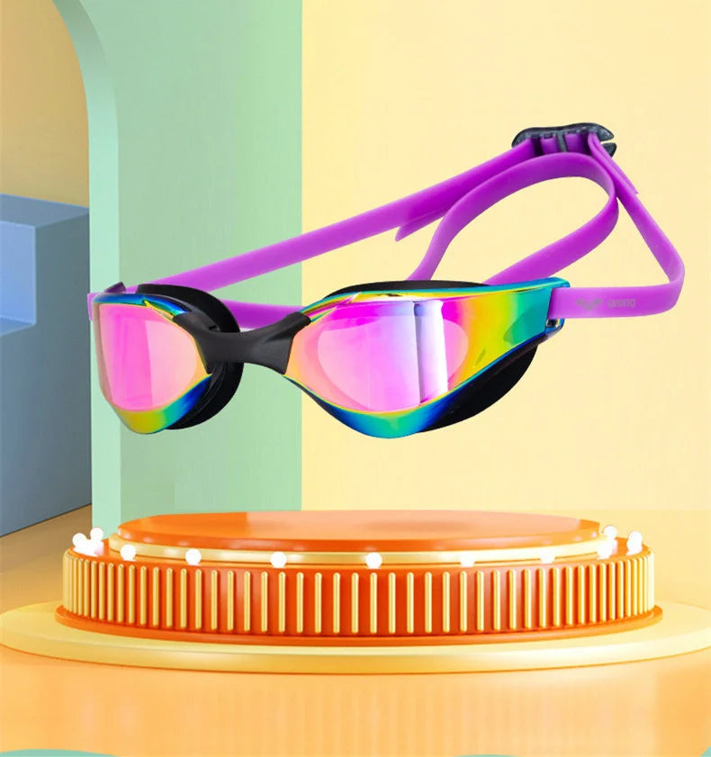 Professional HD Anti-Fog Swimming Goggles - Leak-Proof Adjustable Silicone Eyewear for Men & Women