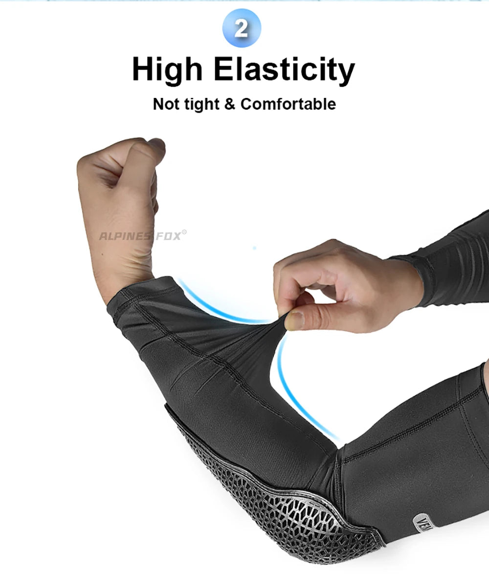 VEMAR Motorcycle Knee and Elbow Pads - Breathable Anti-Fall Protection Guards for Motocross, MTB, DH Cycling - High Elasticity Sleeves