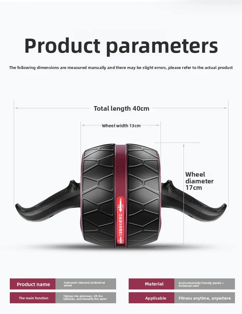 Ab Roller Wheel with Knee Pad – Core Strength Trainer for Home Gym | Rebound Belly Workout for Effective Abs Exercise