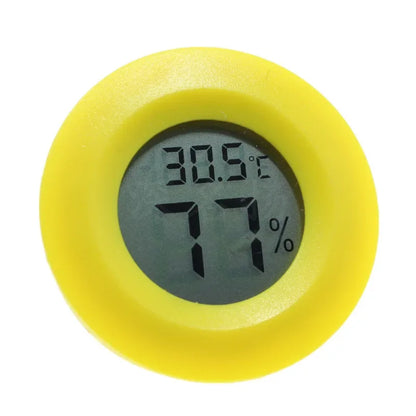 Digital Outdoor Thermometer Hygrometer - Electronic Round Display for Reptile Habitats, Camping & Sports Equipment