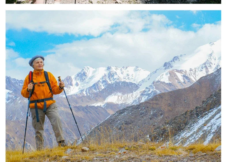 Nordic Walking Poles Set - 2PCS Telescopic Trekking Poles - 7075 Aluminum Alloy Hiking Sticks