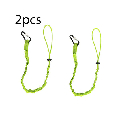 Anti-Fall Safety Lanyard with Carabiner Hook - Bungee Tether Tool Rope for Climbing, Aerial Work & Working at Heights Accessories