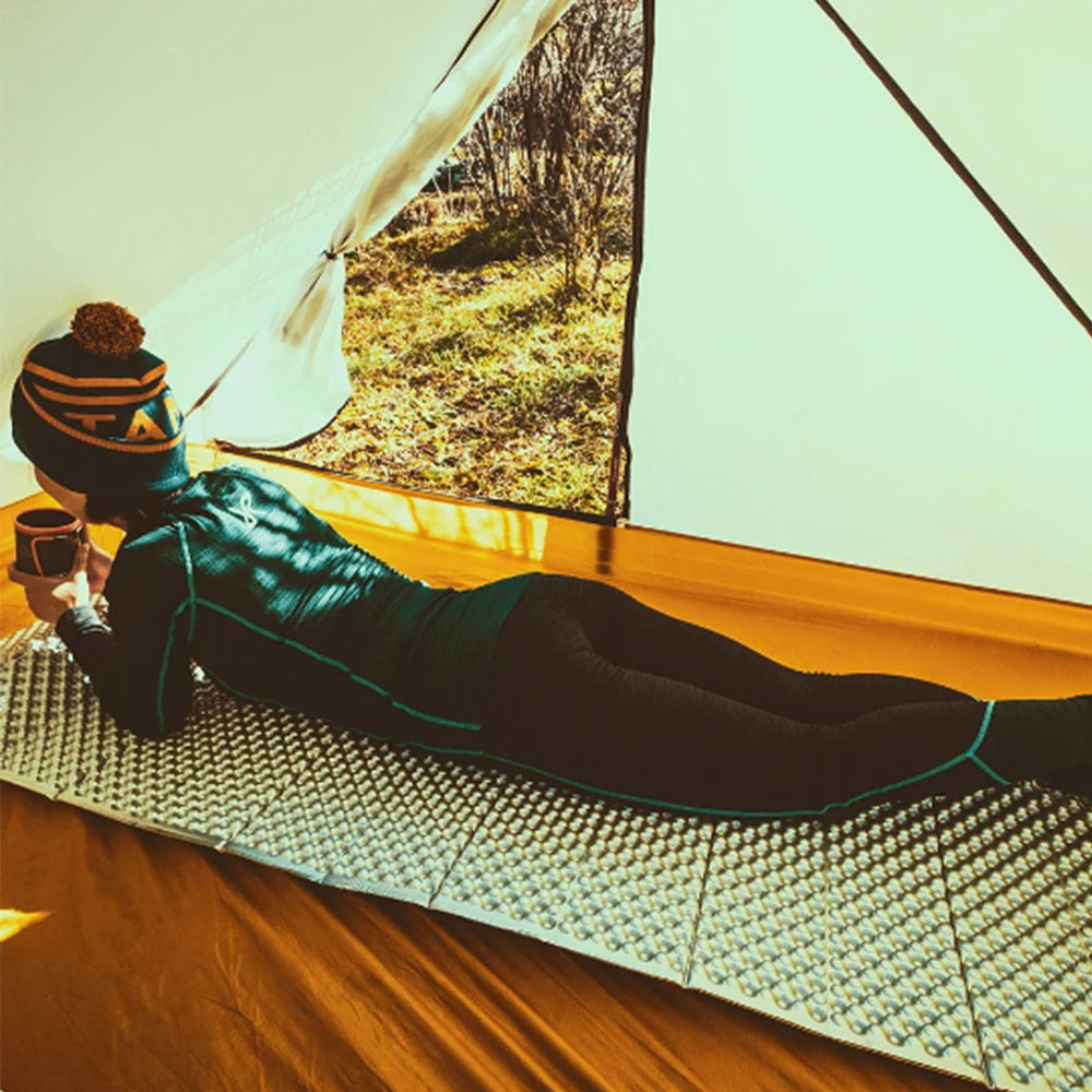 Ultralight Folding Camping Pad - Portable Foam Sleeping Mat with Storage Bag for Hiking & Backpacking