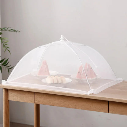 Foldable Mesh Food Covers - Washable Insect Proof Dish Protection for Kitchen Tables (3-Pack)