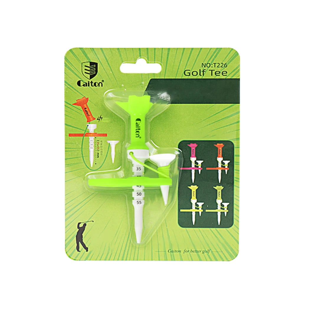 Magnetic Golf Tee Set - Adjustable Height Mother-Child Design | 1-4 Pieces Available | Multifunctional Guide Tees in 4 Color Options