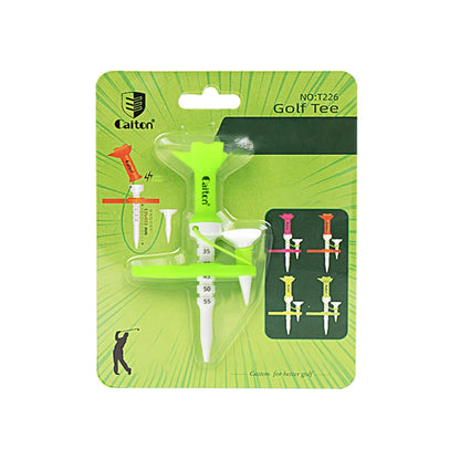 Magnetic Golf Tee Set - Adjustable Height Mother-Child Design | 1-4 Pieces Available | Multifunctional Guide Tees in 4 Color Options