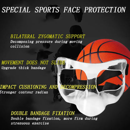 Basketball Face Guard - Protective Nose Shield Mask for Sports Injuries