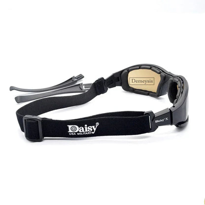 Tactical Polarized Sports Sunglasses - 4 Interchangeable Lenses Set with Original Box - Men's Shooting & Hiking Eyewear