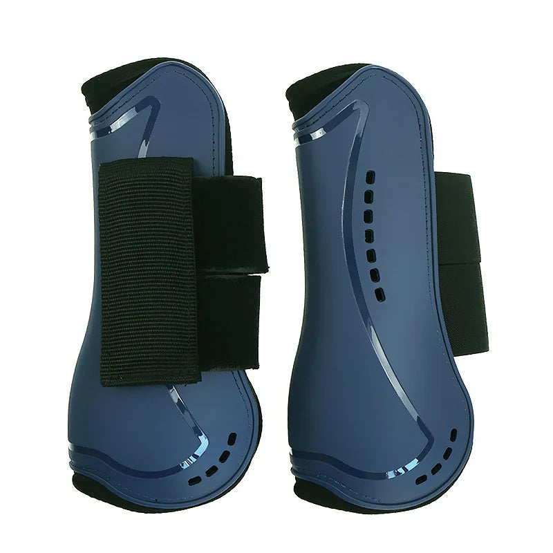 Adjustable Horse Leg Splint Boots - PU Neoprene Protective Support for Training, Racing, Riding & Jumping