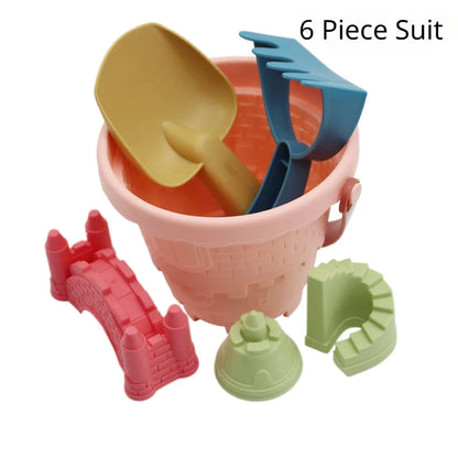Kids Beach Castle Building Set - Complete Sand Play Kit with Bucket & Scoop - Outdoor Summer Sandbox Toys for Children & Family Fun