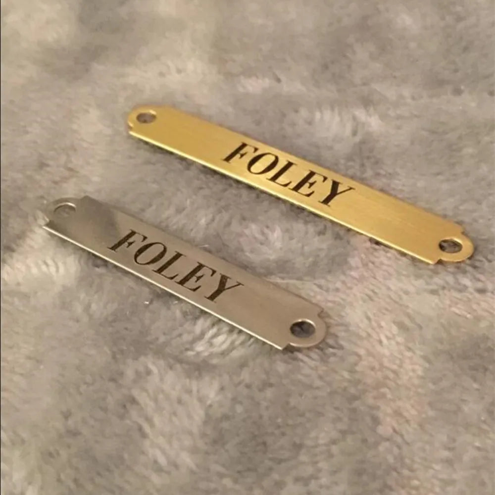 Custom Engraved Nameplate Set (2pcs) - Personalized Martingale Plates for Horse Bridles, Halters, Saddles & Dog Collars