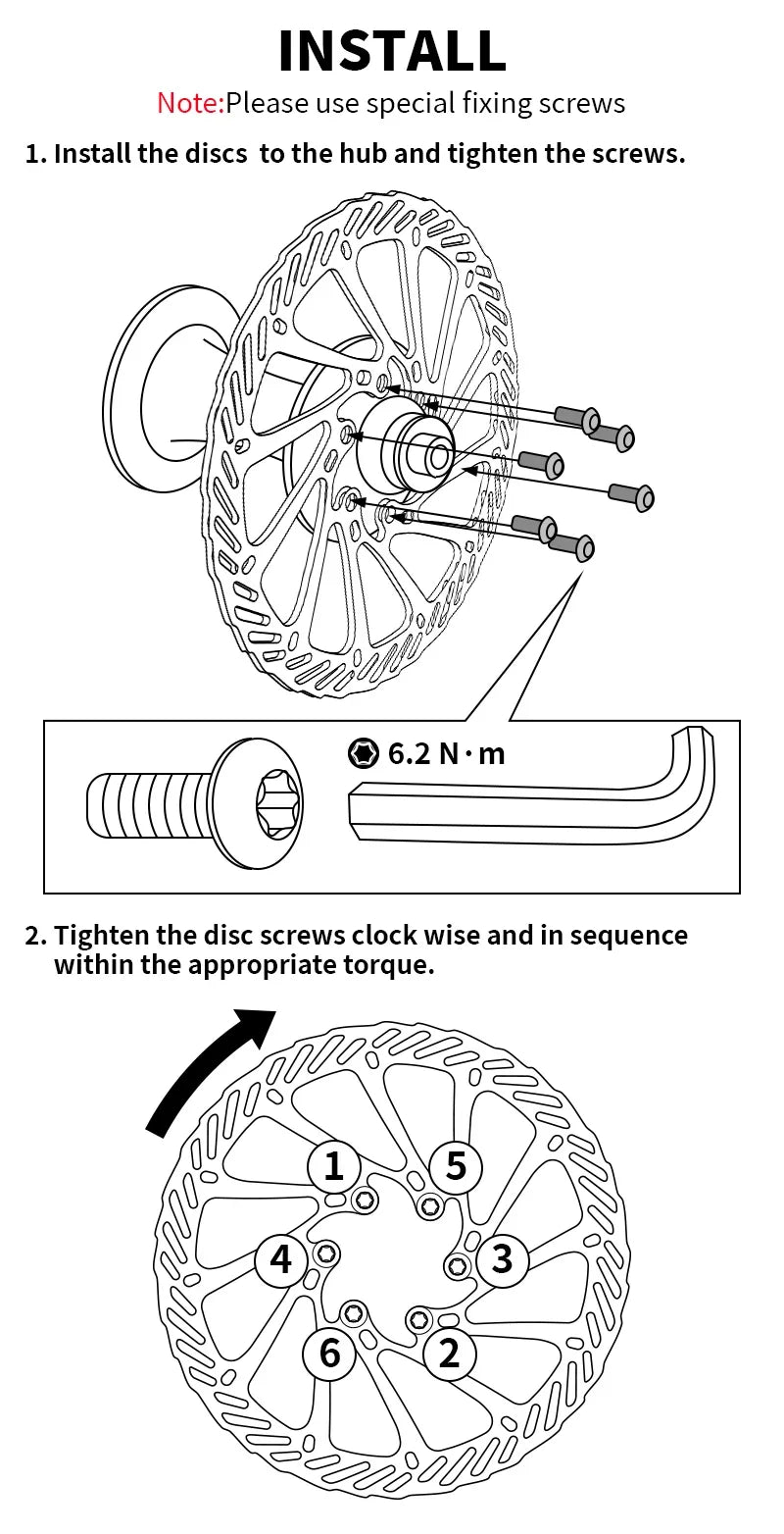 Ultralight Hydraulic Disc Brake Rotor 160/180/203mm - Mountain & Road Bike Compatible with Free Mounting Bolts