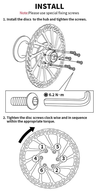 Ultralight Hydraulic Disc Brake Rotor 160/180/203mm - Mountain & Road Bike Compatible with Free Mounting Bolts
