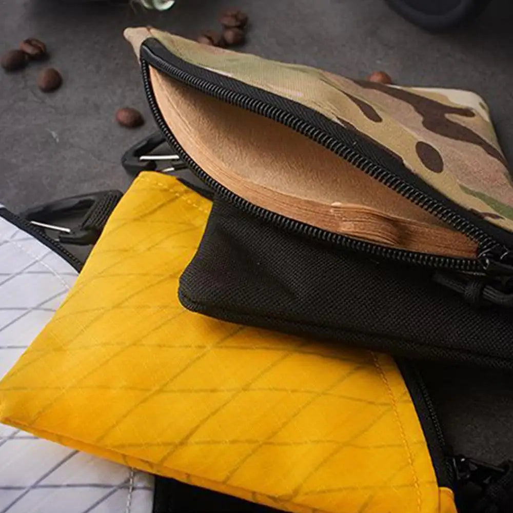 Waterproof Coffee Filter Storage Pouch - Dustproof Reusable Bag for Home, Camping & Hiking