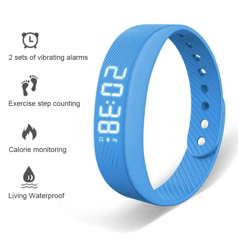 LED Digital Smart Band - Waterproof Fitness Tracker with Pedometer, Activity Monitor & Vibration Alarm