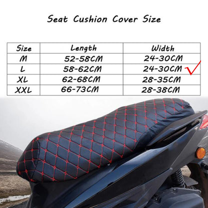 Breathable 3D Mesh Motorcycle Seat Cover - Waterproof Anti-Skid PU Leather Cushion Protector for Scooters