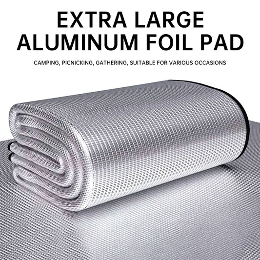 Waterproof Camping Mat - Double-Sided Aluminum Film Beach Blanket for Outdoor Picnic, Tent Floor & Portable Moisture-Proof Pad